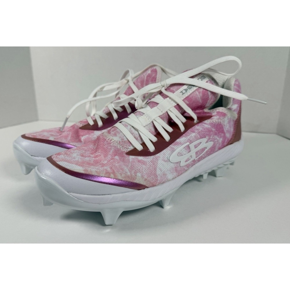 Boombah Womens Molded Cleats Size 8 Pink & White